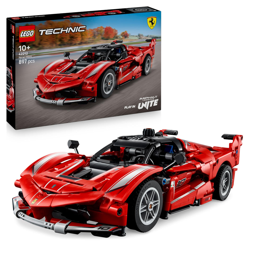 LEGO Technic Ferrari FXX K Rennwagen Spielzeug – Automodell zum Bauen und Ausstellen mit V12-Motor u