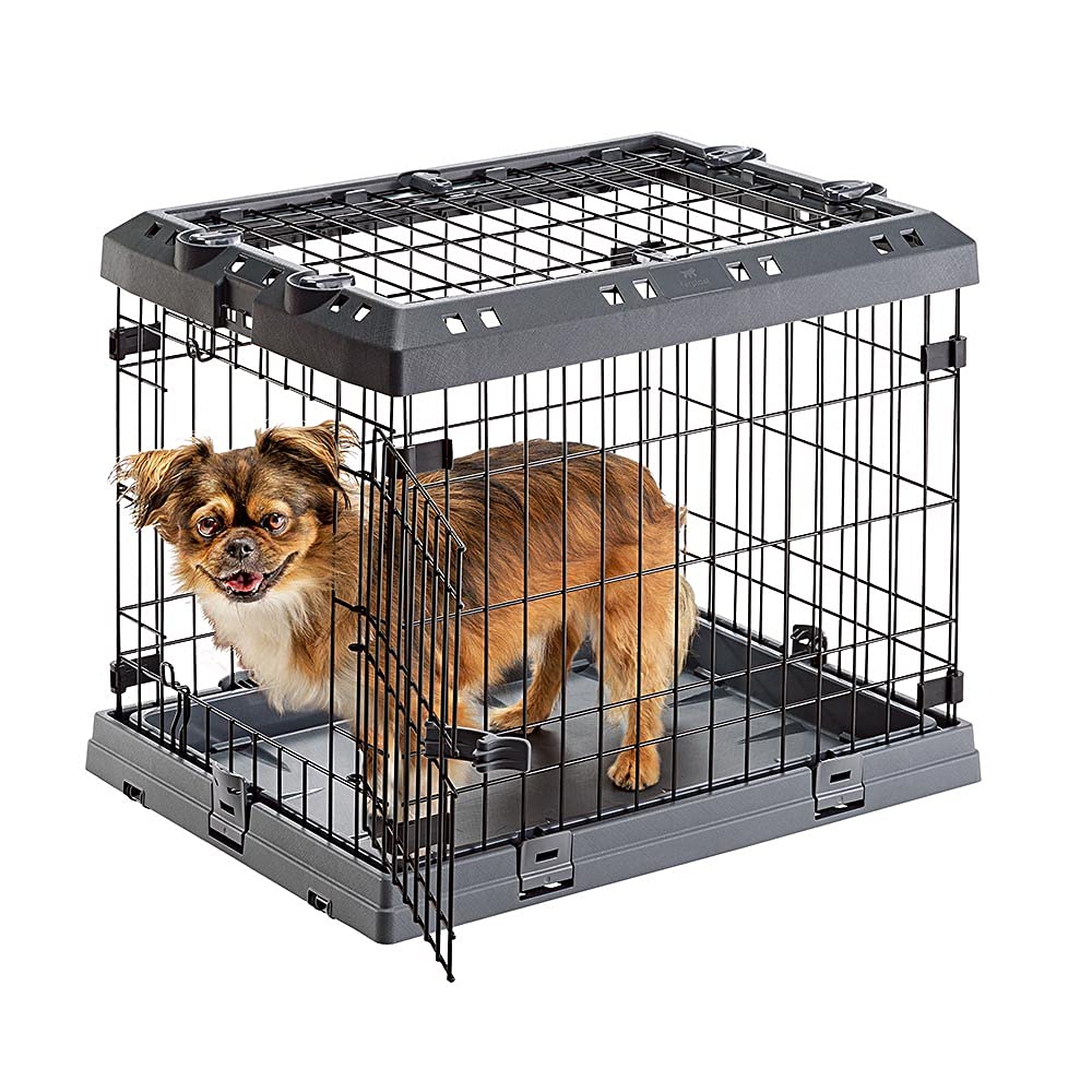 Ferplast Zusammenklappbarer Käfig für sehr kleine Hunde SUPERIOR 60 Metallzaun, mit Separator, Doppe