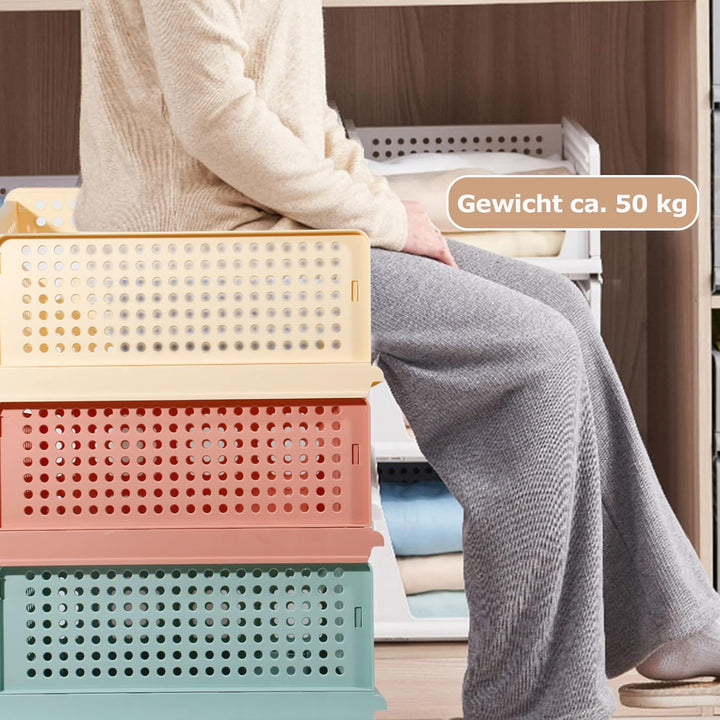 GREELUE Schrank Organizer Kleiderschrank 3 Stück, Faltbare Aufbewahrungsbox, Ordnungssystem für Schu