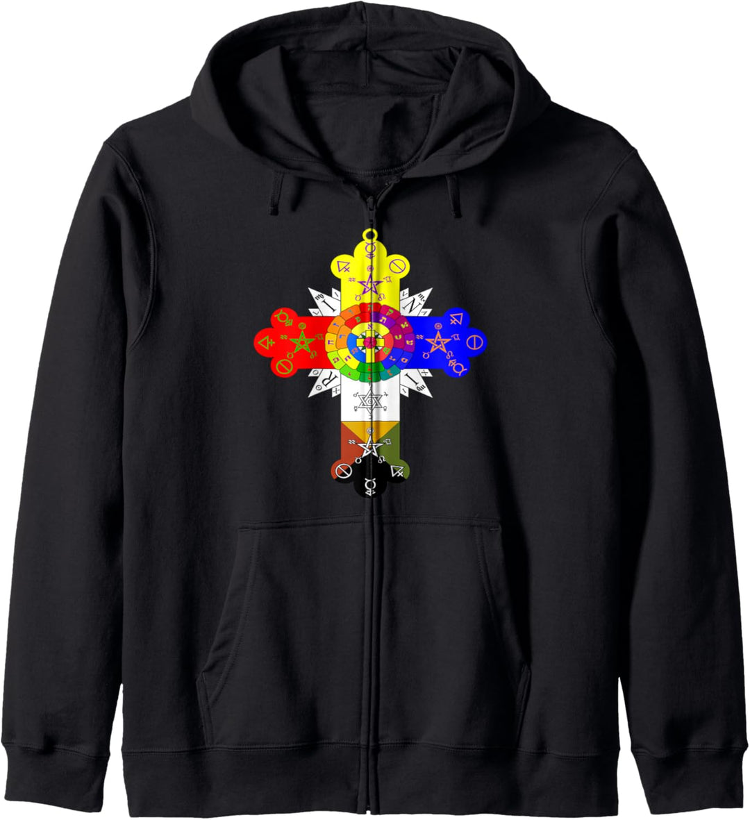 Rosy Cross T-Shirt Hermetischer Orden Golden Dawn Occult Tee Kapuzenjacke