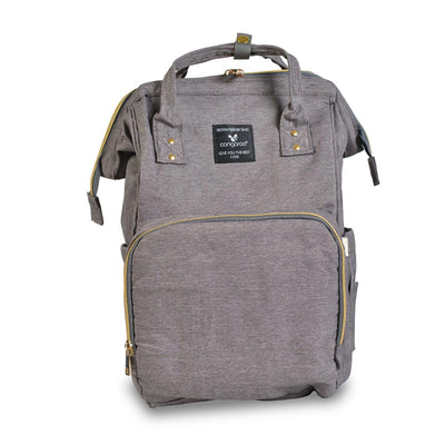 Cangaroo Kinderwagentasche Amelia, Rucksack Hauptfach, Seitenfächer Tragegriffe, Farben:grau, Grau