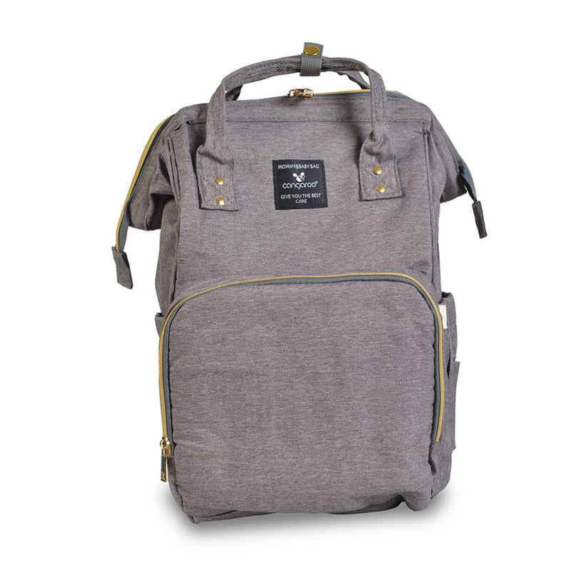 Cangaroo Kinderwagentasche Amelia, Rucksack Hauptfach, Seitenfächer Tragegriffe, Farben:grau, Grau