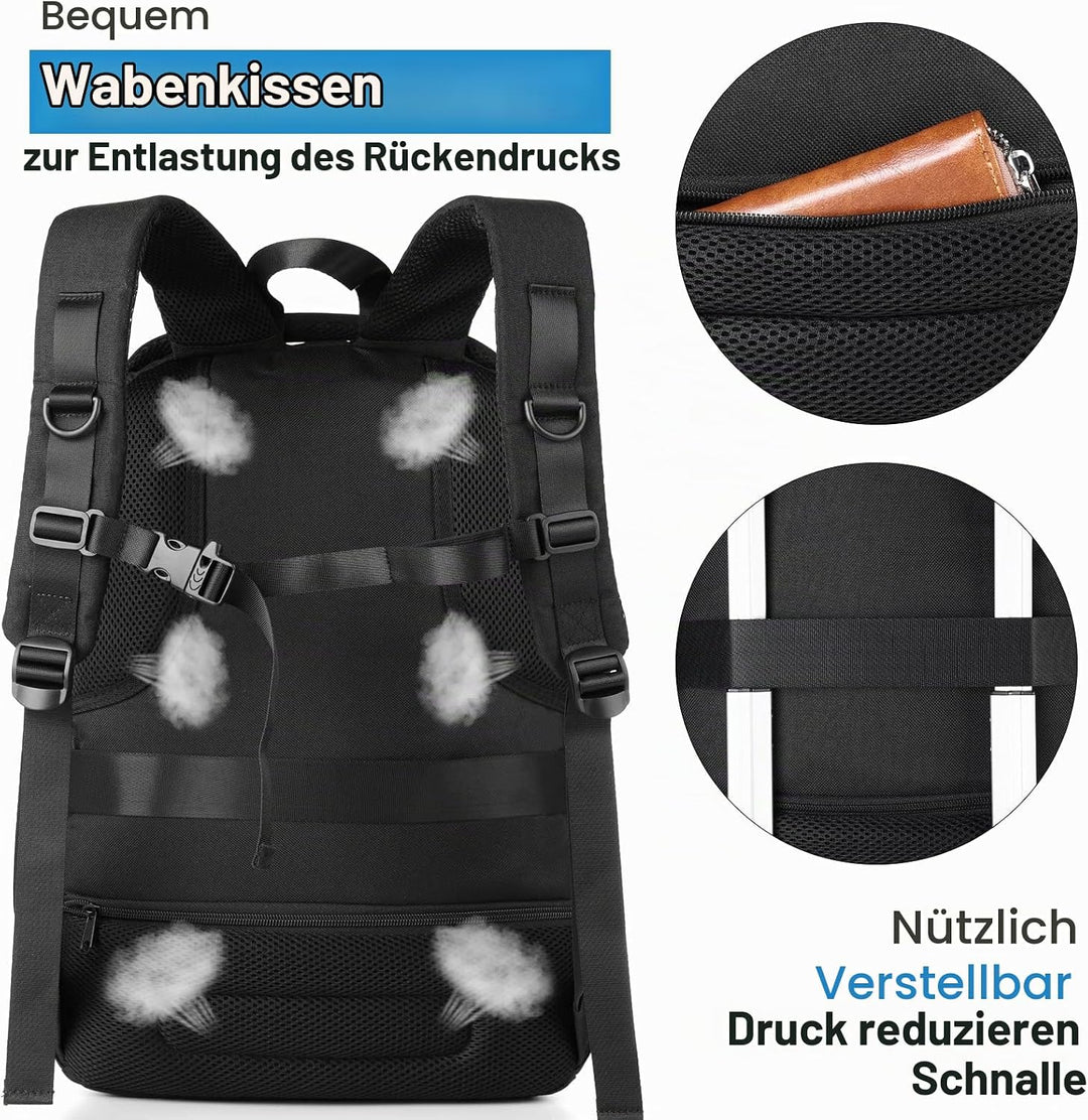 Schulrucksack Jungen Mädchen Teenager, Rucksack Herren Damen Daypacks für 15.6 Zoll Laptop Rucksack