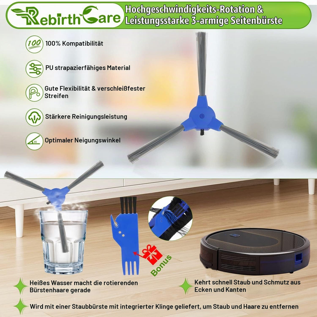 Rebirthcare Zubehör für Eufy RoboVac 11S 30 30C 35C 15C 15T 12 Saugroboter zubehör Set Staubsaugerfi