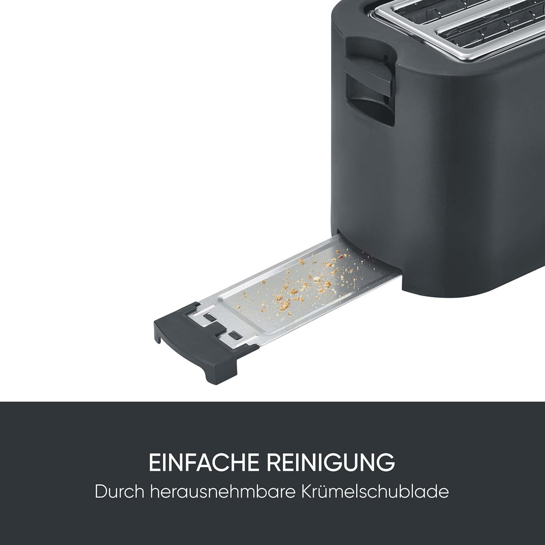 Severin Toaster Langschlitz, 4 Scheiben mit integrierten Brötchenaufsatz, 2 Langschlitz-Röstschachte