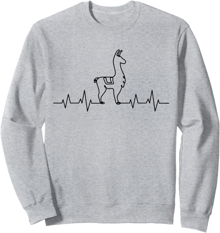 Alpaka Lama Herzschlag Frauen Männer Kinder Sweatshirt