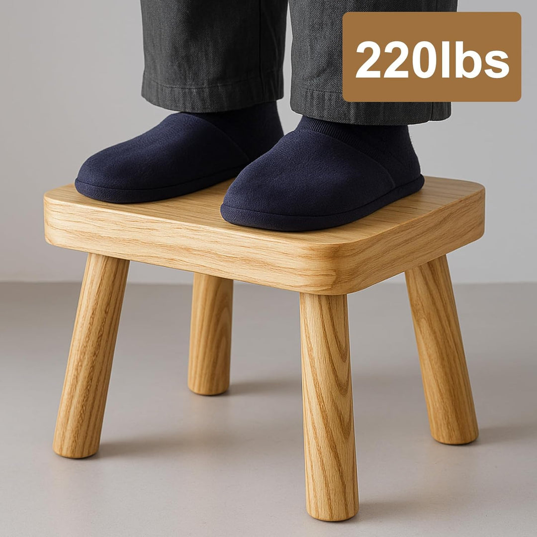 Youyijia Kleiner Holzhocker, Tritthocker für Kinder, Pflanzenständer aus Holz 25×23×21 cm, Beistellt