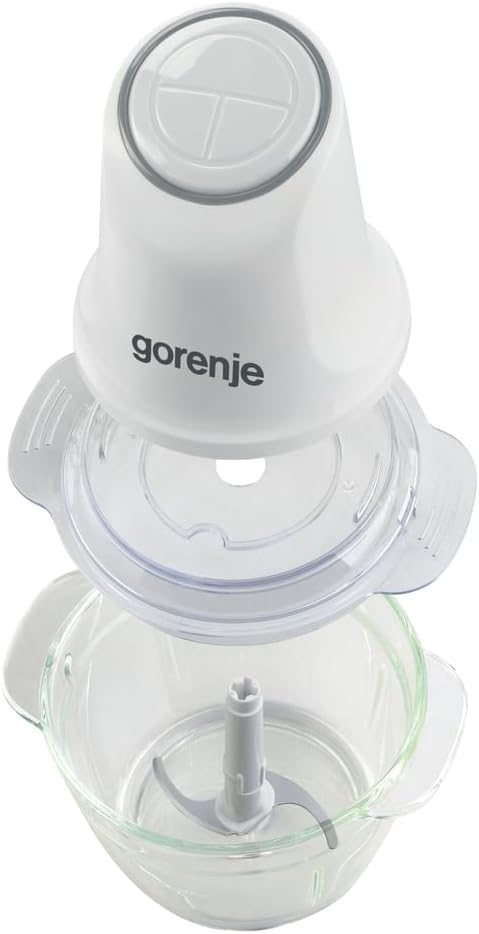 Gorenje S501GW Zerkleinerer/Turbotaste / 500 W/Edestahl Doppelklinge/Spülmaschinen geeignet/Glasbehä