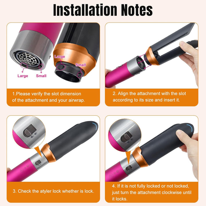 Lockenstab-Glättungsdüse für Dy-son Airwrap HS01 HS05 HS08, Glättungsdüse glättet und stylt das Haar