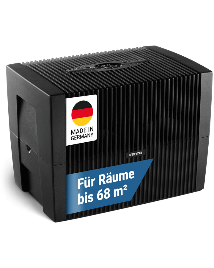 VENTA LW45 COMFORTPlus brillant Luftbefeuchter, 8 W, Brilliant Schwarz, bis 60 qm Brilliant Schwarz