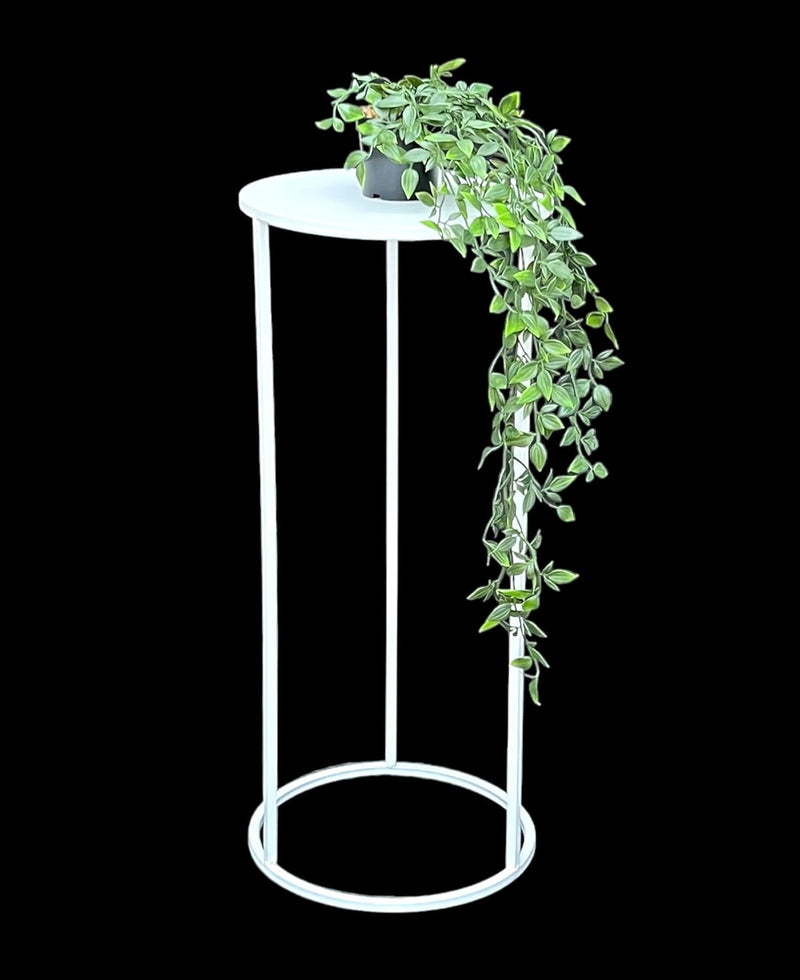 DanDiBo Blumenhocker Metall Weiss Rund Blumenständer Beistelltisch 96483 Blumensäule Modern Pflanzen