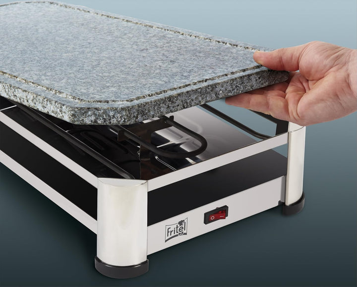 FRITEL Steingrill SG 2180 – Hotstone Grill/Raclette Weihnachten – Naturstein – 1500 W - PFAS-Frei– 4