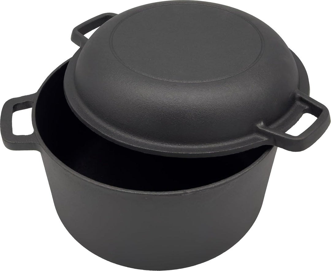Homira Gusseisentopf 26 cm – Brotbackform & Pfanne in einem, Induktionsgeeignet Brotbacktopf, Brotba