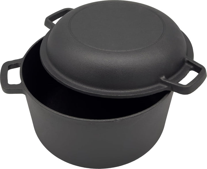 Homira Gusseisentopf 26 cm – Brotbackform & Pfanne in einem, Induktionsgeeignet Brotbacktopf, Brotba
