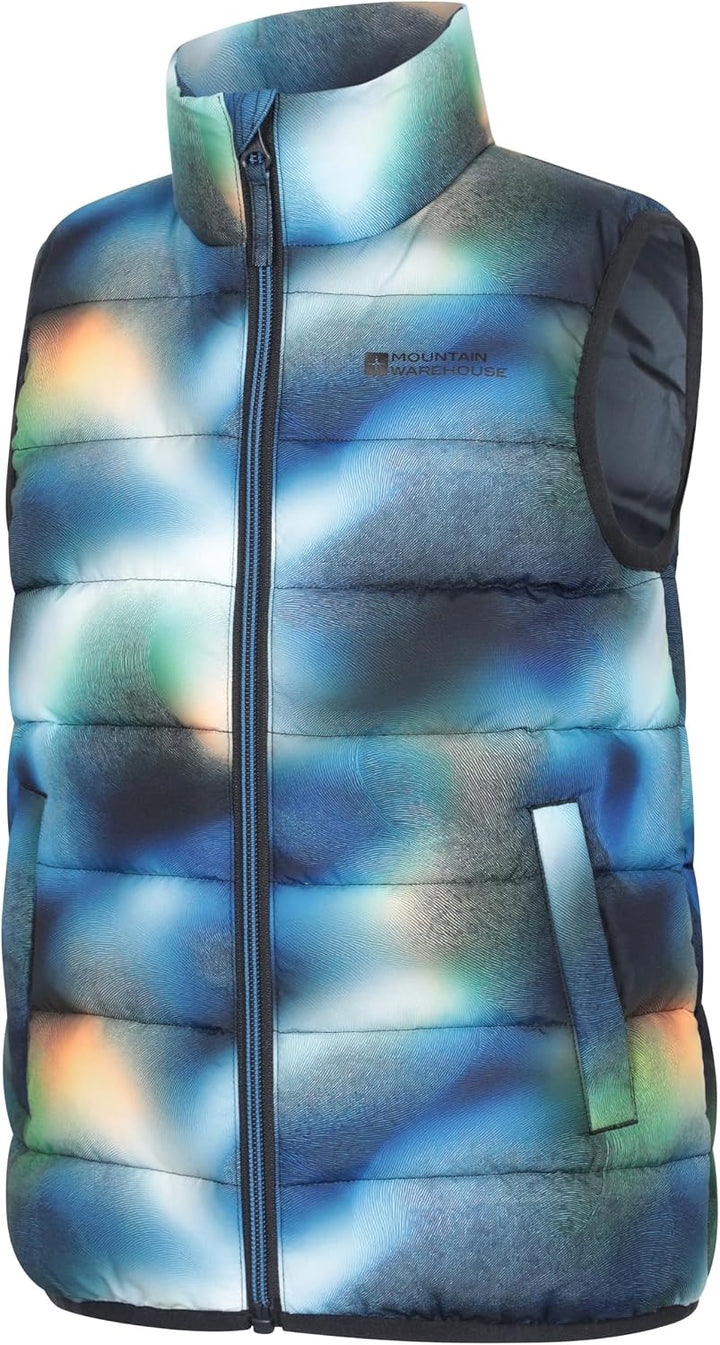 Mountain Warehouse Gepolsterte Kinder-Weste von Rocko - wasserabweisend, Mikrofaserweste, 2 Vorderta