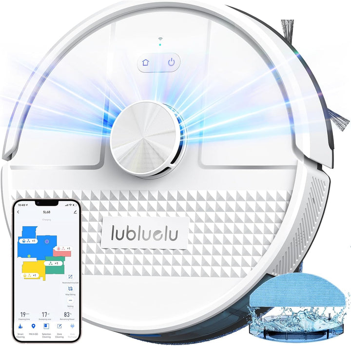 Lubluelu Saugroboter mit Wischfunktion 3-1, 4500Pa Staubsauger Roboter mit Lasernavigation, Roboters