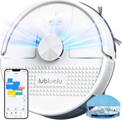 Lubluelu Saugroboter mit Wischfunktion 3-1, 4500Pa Staubsauger Roboter mit Lasernavigation, Roboters