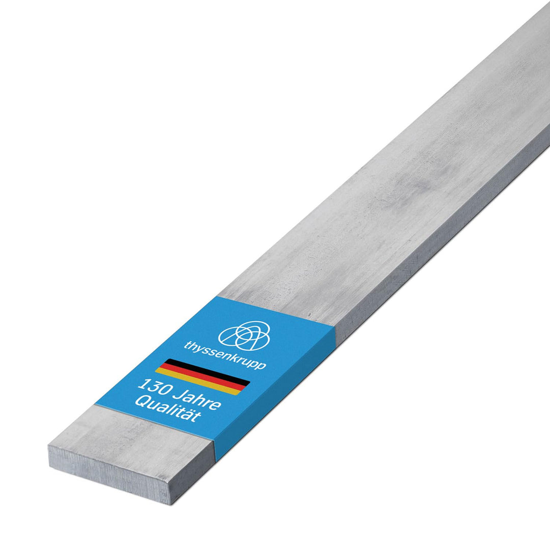 thyssenkrupp Flachstahl Edelstahl 25 x 10 mm in 1500 mm Länge | Flachstange V2A gezogen | Werkstoff: