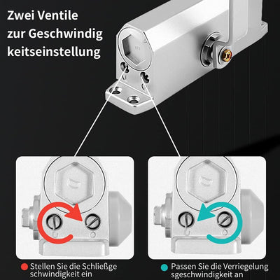 Türschliesser mit Feststellfunktion, Feder Türschliesser Automatischer, Puffer Geschlossen für Gewer