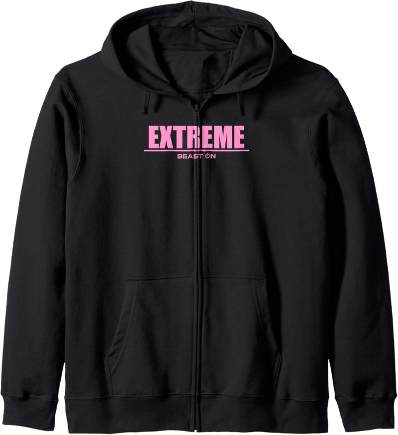 Extreme Schrift rosa modern Bodybuilding Workout Fitness Gym Kapuzenjacke