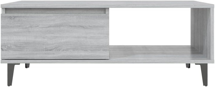 WIFESE Couchtisch mit Offenes Fach 90x60x35 cm Beistelltisch Holz Modernes Design Wohnzimmertisch Kl