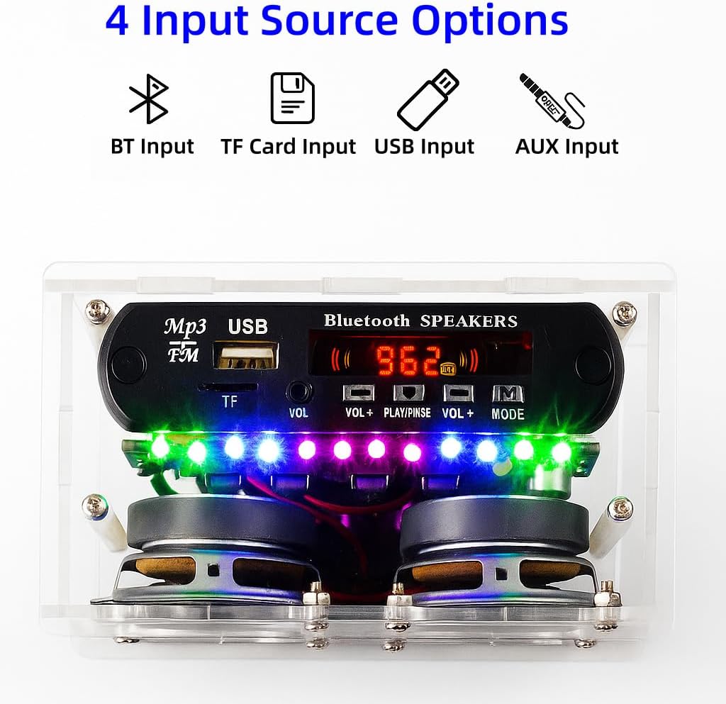 DIY Elektronik Lautsprecher Löten Bausatz,Löt Bausatz Lautsprecherkit Bluetooth mit FM,DIY Elektroni