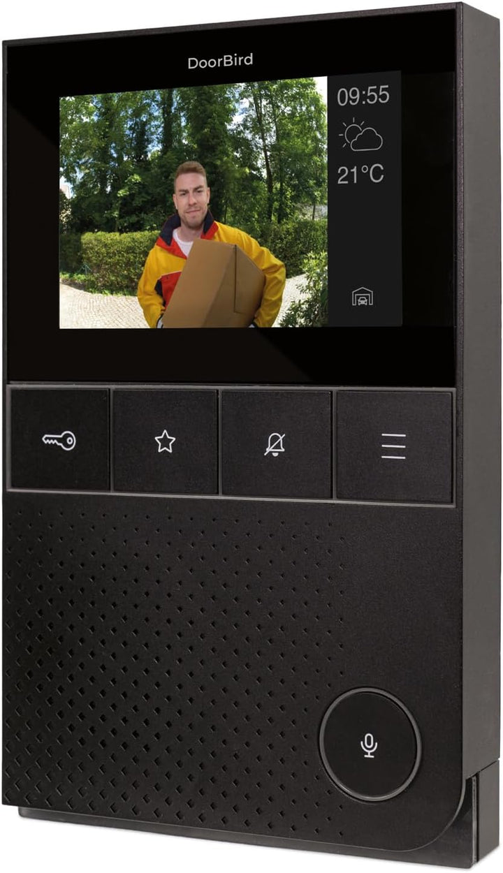 DoorBird D11 Business-Set | Set aus Video-Türsprechanlage in Graphitschwarz, Video-Innenstation in S