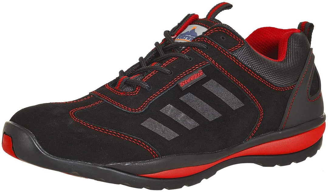 Portwest Steelite Lusum Sicherheits-Trainer S1P HRO, Grösse: 36, Farbe: Rot, FW34RER36 36 EU Rot, 36