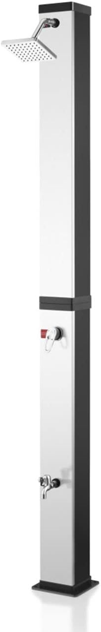 Strattore Solardusche Gartendusche 40 Liter - Warmes Wasser max. 60°C - Ohne Stromanschluss - Mit Fu