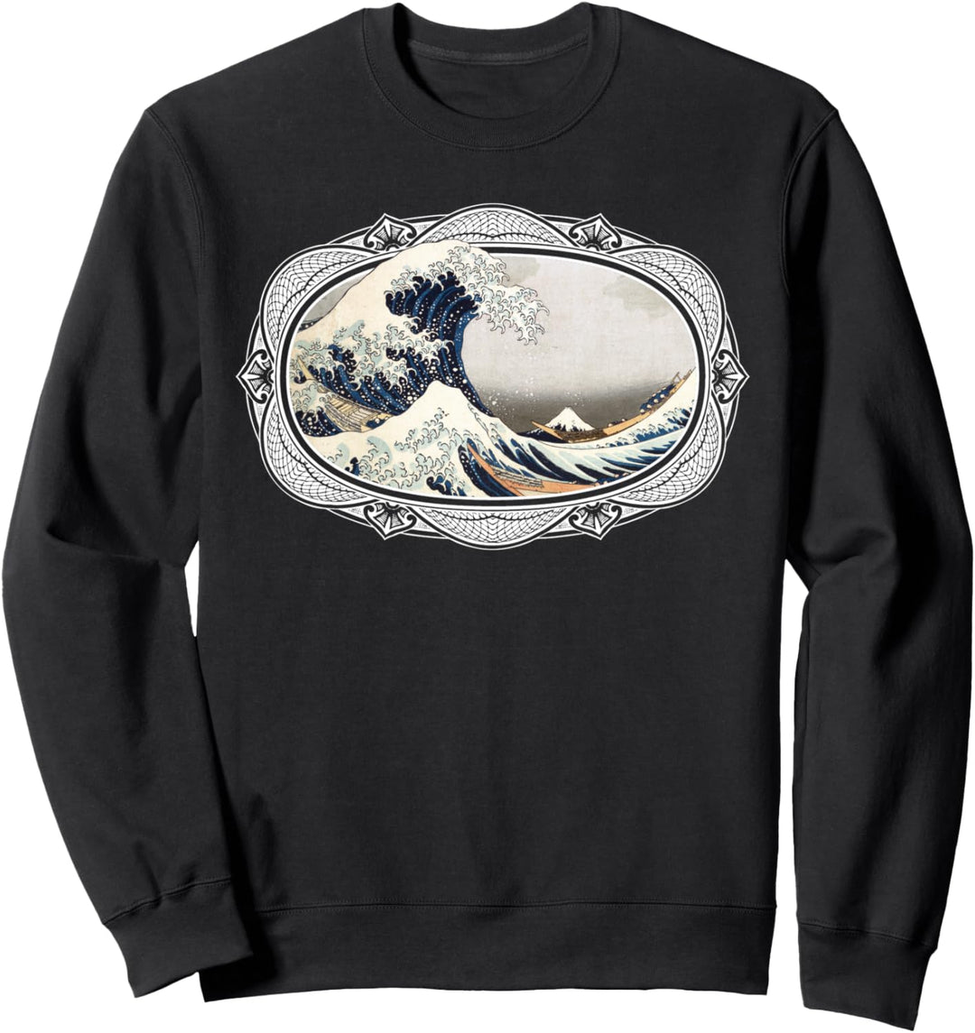 Grosse Hokusai-Welle vor Kanagawa Japanische Vintage-Kunst Sweatshirt