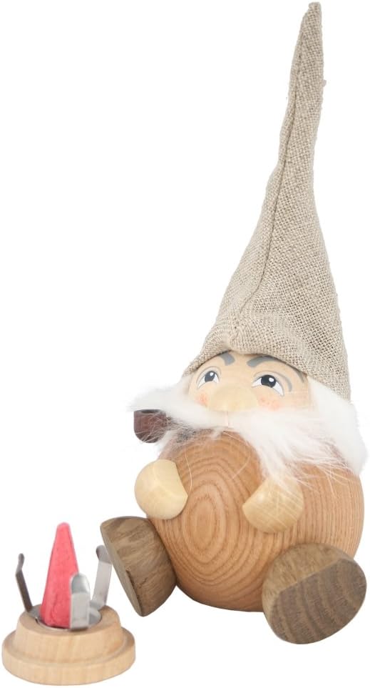 Seiffener Volkskunst | Räuchermann Figur | Waldzwerg 19 cm | Räucherfigur | Räuchermännchen Erzgebir