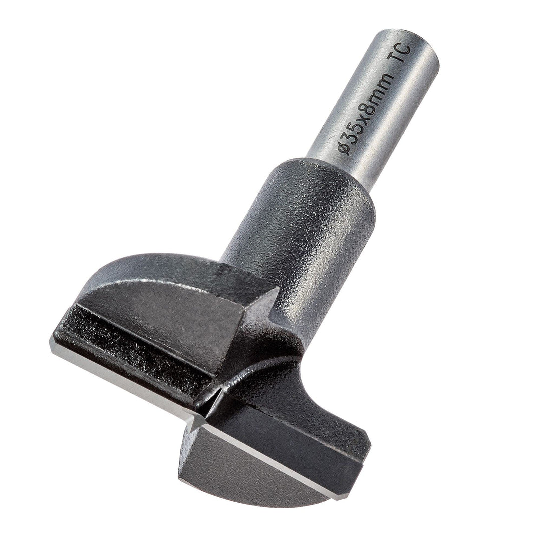Trend CraftPro 8mm Schaft Scharnierfräser, Durchmesser 35mm; Gesamtschnittlänge 57mm, T420/35X8MMTC