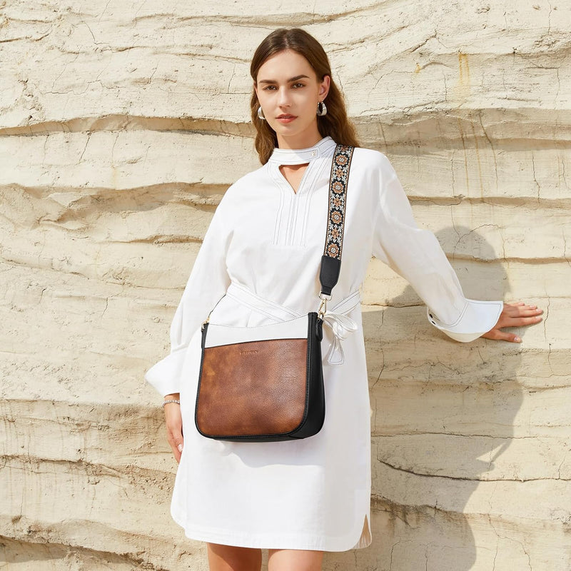 BOSTANTEN Damen Handtasche Kleine Umhängetasche aus PU Leder Schultertasche für Frauen Crossbody Bag
