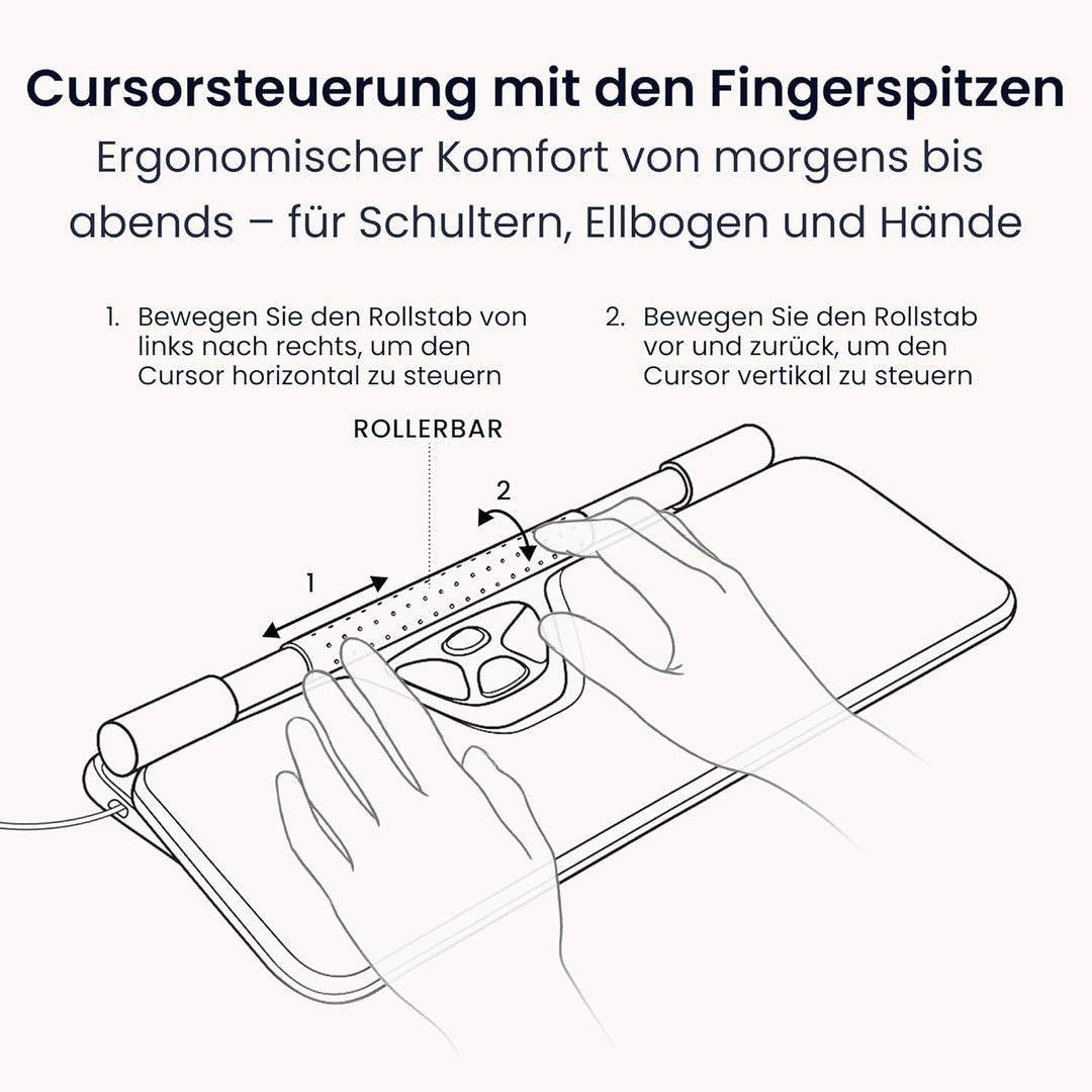 Contour RollerMouse Red Ergonomische Maus erweiterter Handgelenkstütze Memory Schaum, Ideal für RSI