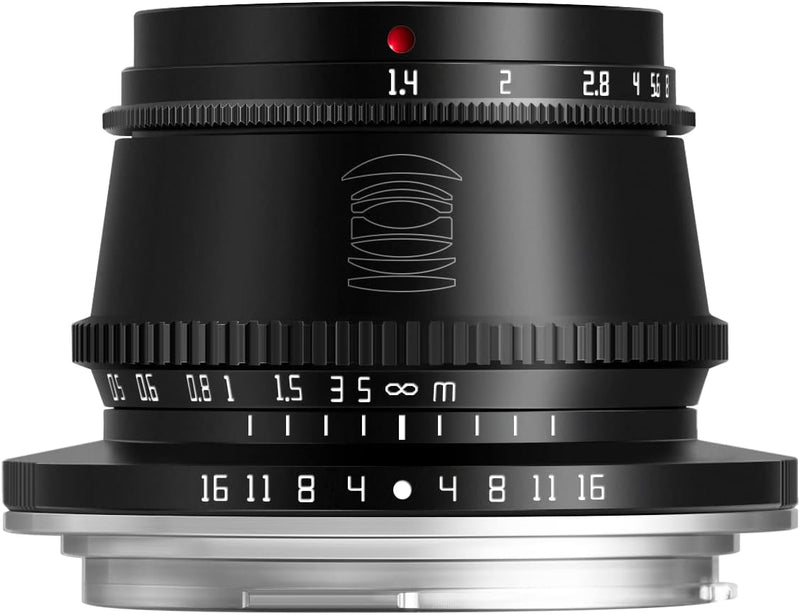 TTArtisan 35mm F1.4 APS-C Kameras Objektiv Manueller Fokus Kameraobjektiv für Canon RF-Mount (Schwar