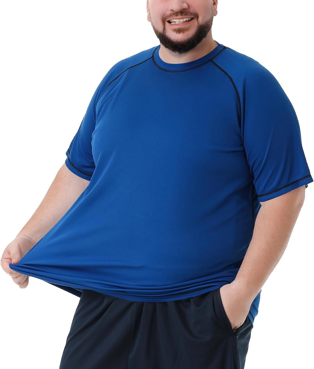 Herren grosse grössen Übergrösse Schwimmshirt Rash Guard Männer Schutz Beach T-Shirt Shortsleeve 3XL
