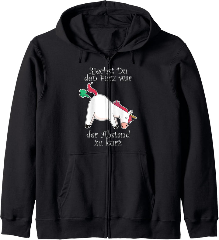 Unicorn Riechst du den Furz ist der Abstand zu Kurz Einhorn Kapuzenjacke