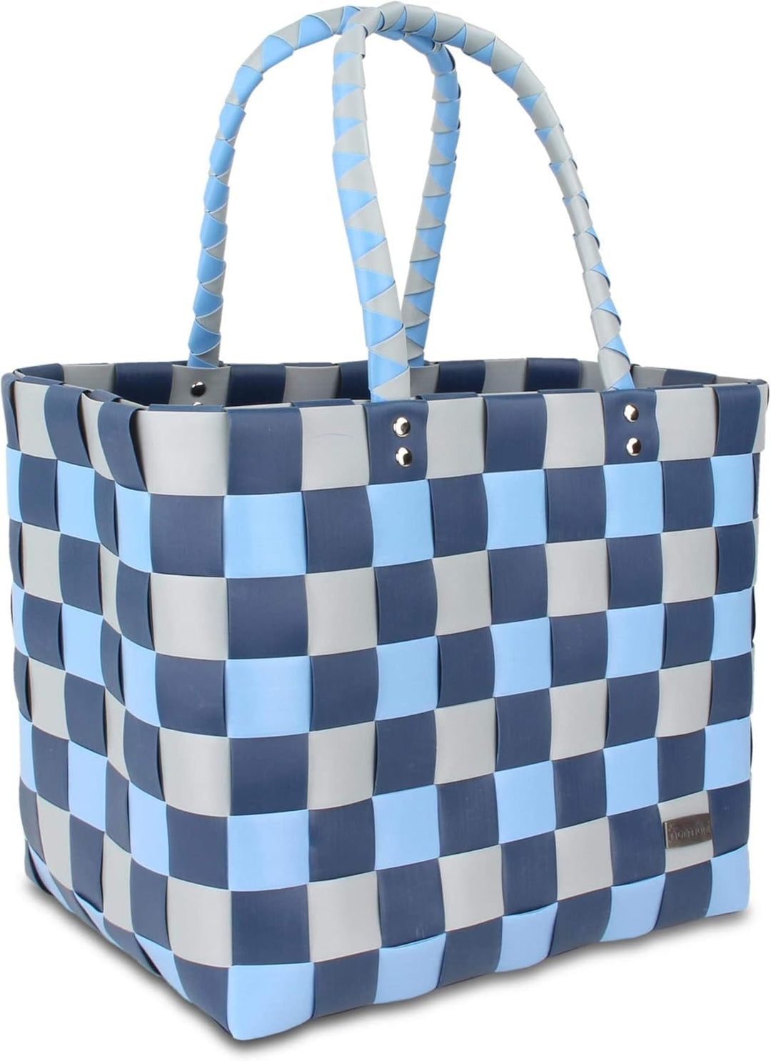 normani Einkaufstasche geflochten mit Henkeln - Tragetasche extra robust Farbe Classic/Namaka Classi