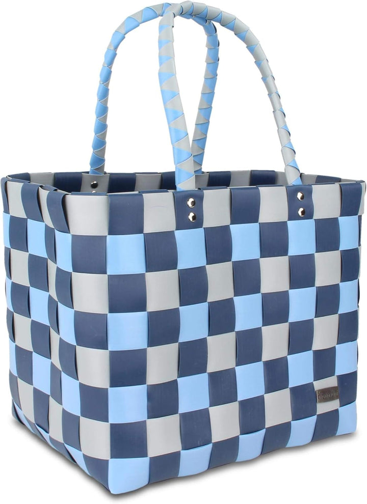 normani Einkaufstasche geflochten mit Henkeln - Tragetasche extra robust Farbe Classic/Namaka Classi