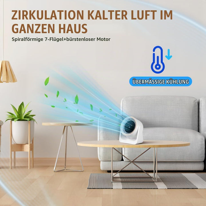 Cabilock USB Tischventilator mit Eispack Tragbarer Leiser mit Verstellbaren Geschwindigkeiten Schlaf