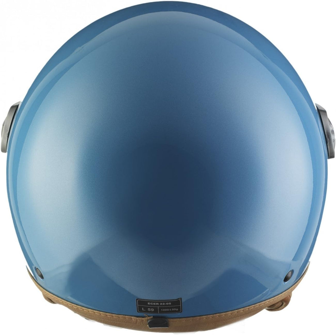 Soxon® SP-325 Mono „Crystal Blue“ · Jet-Helm · Motorrad-Helm Roller-Helm Scooter-Helm Moped Mofa-Hel