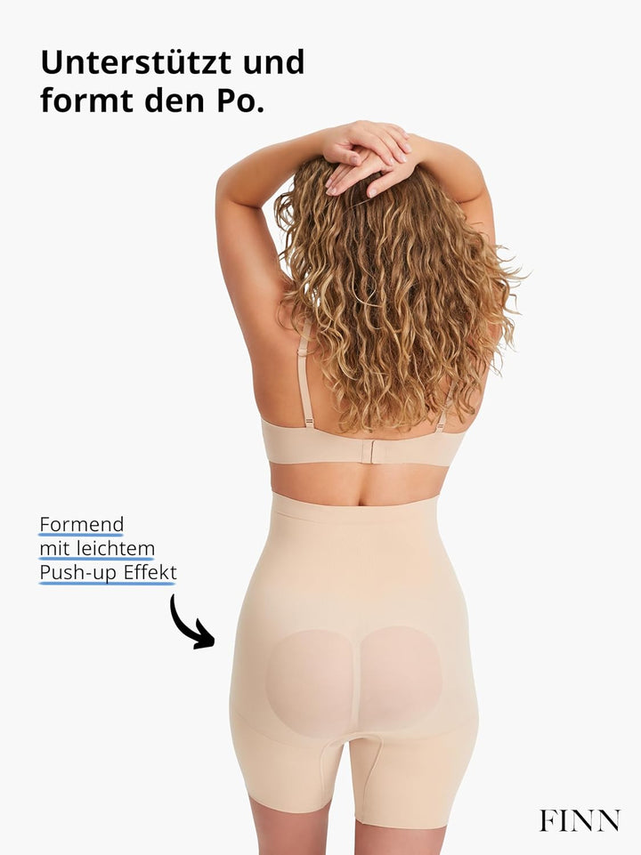 FINN Shapewear Bauchweg Unterhose Damen ohne Nähte - Stark Formende Body-Shaper Kompressions-Shorts