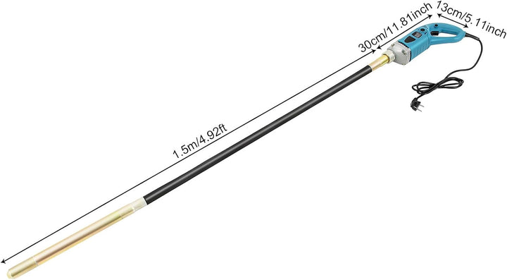 Betonrüttler, 1300W Elektrischer Betonrüttler Betonwerkzeug 4300RPM mit 1,5m Rüttelstab Betonrüttelf