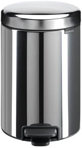 Brabantia Treteimer mit Inneneimer aus Kunststoff, stahl, Brilliant Steel, 30 Liter Brilliant Stahl