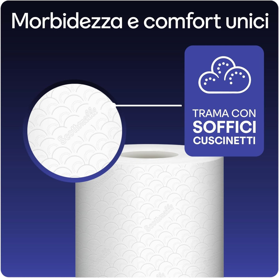 Scottonelle, Toilettenpapier, weich und geprägt 48 Unità Weiss 9 g (1er Pack), Weiss 9 g (1er Pack)