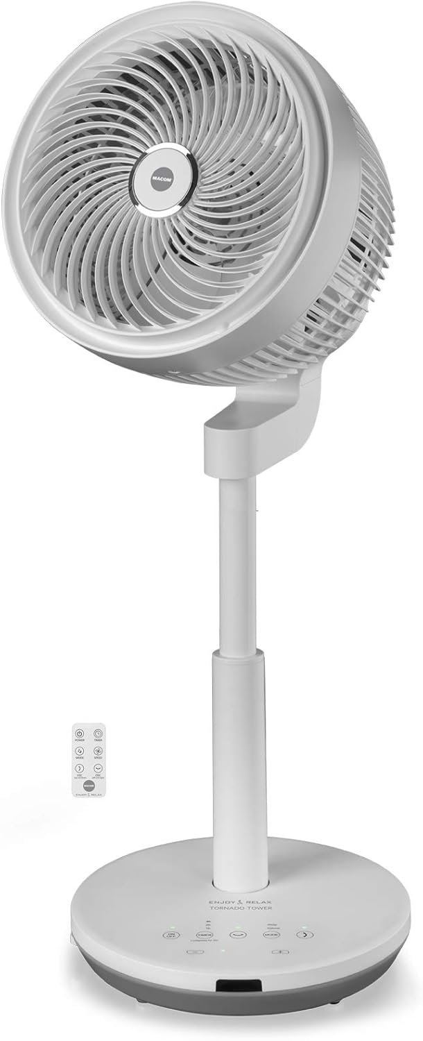 Macom Enjoy & Relax 992 Tornado Tower, Standventilator, Weiss
