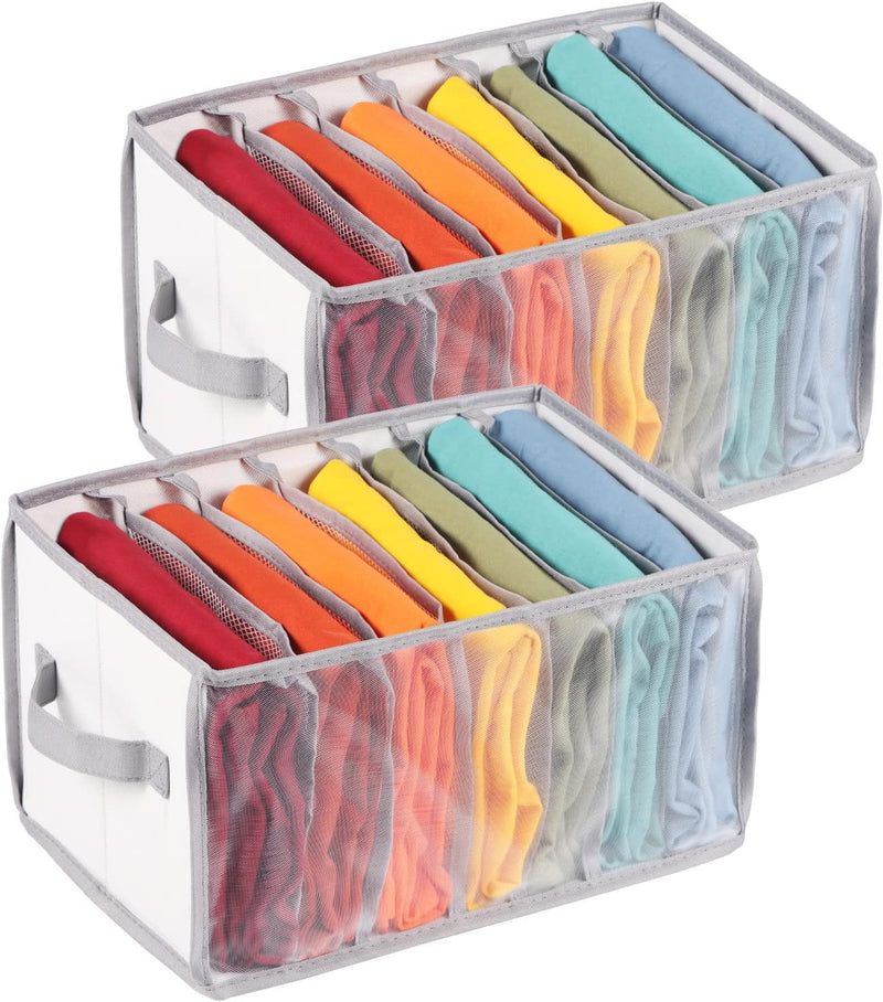 Univivi Grosse Kleiderschublade Organizer, Tragbarer Netzkleiderschrank Kleidung Organizer für Leggi