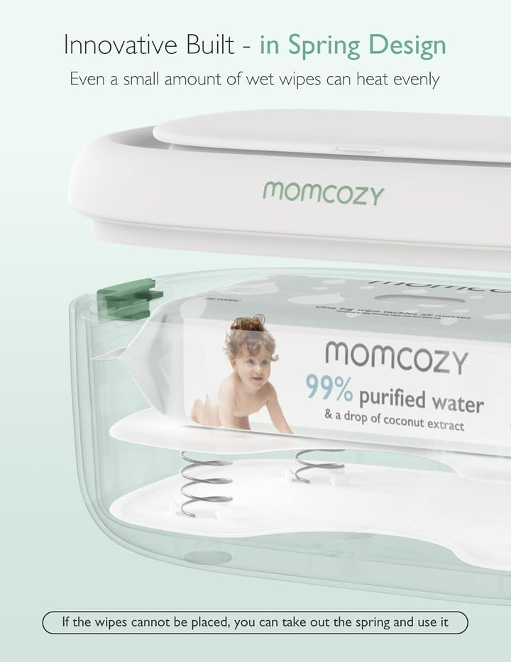 Momcozy Feuchttuch Wärmer, Federdesign, Feuchttücher Box mit grossem Fassungsvermögen, schnelles und