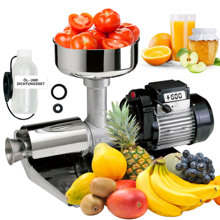 Reber Elektrische Tomatenpresse Nr. 5 600 W für Passata und Konserven | Für Marmeladen und Fruchtsäf