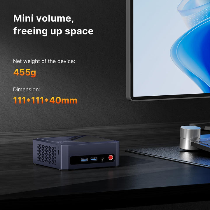 BOSGAME P5 Pro Mini-PC AMD Ryzen 7 6800H, 8 Kerne 16 Threads, Radeon 680M, 32GB DDR5 RAM, 1TB PCIe S